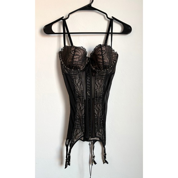 Victoria's Secret Other - Victorias Secret Lace Mesh Garter Corset Bustier Romantic Sexy Grunge Fairycore